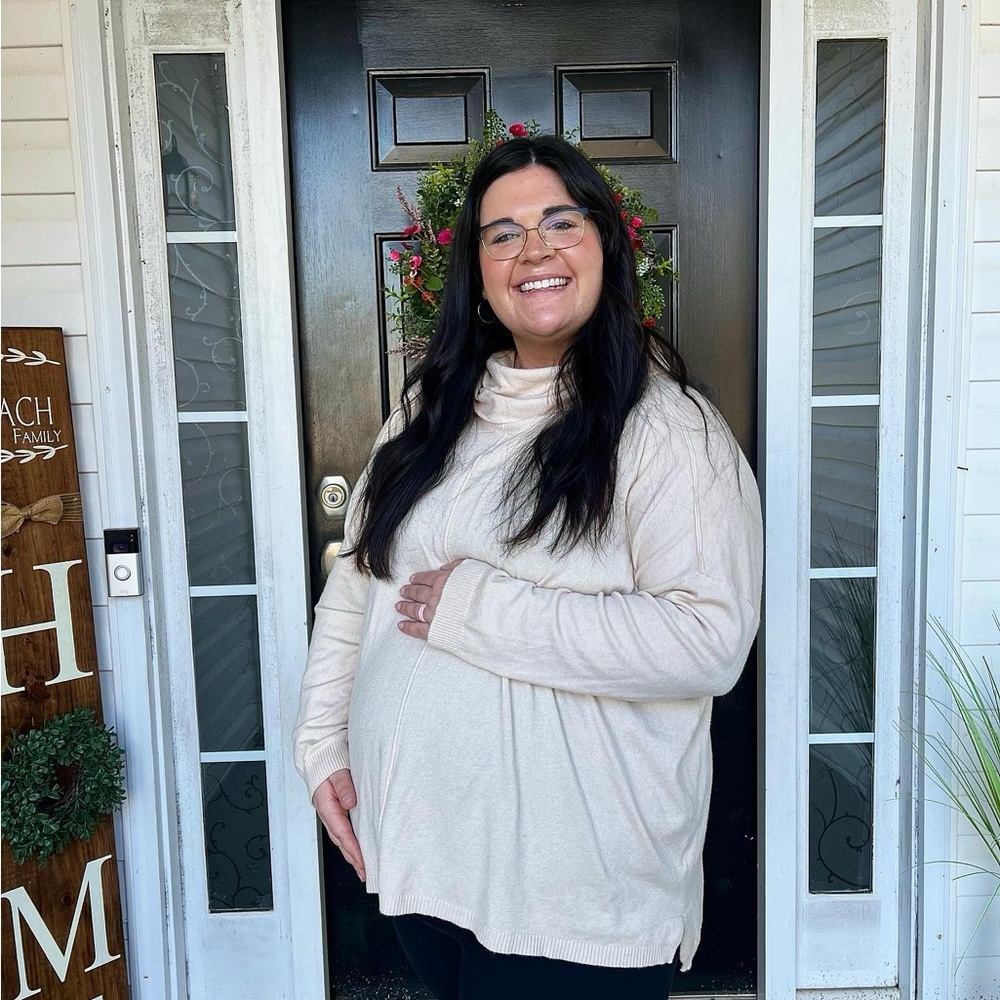 Plus Size Turtle Neck Lightweight Sweater